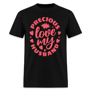 Precious Love My Husband Unisex T-shirts - Men's T-Shirt - black - Front - Jose (178cm)