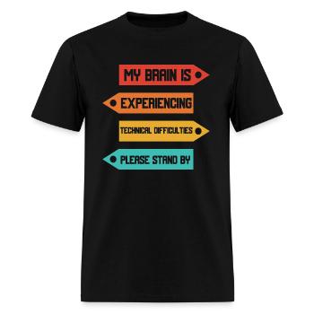 Brain Freeze - Men's T-Shirt - black - Front - Jose (178cm)