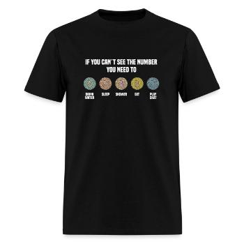 Ishihara Numbers - Play Skat - Men's T-Shirt - black - Front - Jose (178cm)