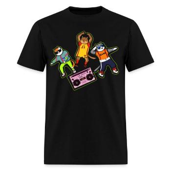 Cats Breakdancing To Boombox - Men's T-Shirt - black - Front - Jose (178cm)