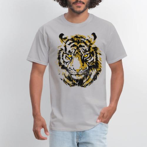 Yellow Tiger Head Portrait Drawing - Yellow Tiger - Men's T-Shirt