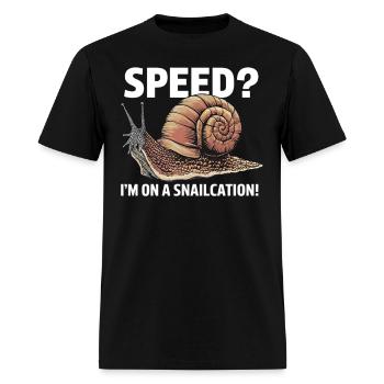 Funny Snailcation - Men's T-Shirt - black - Front - Jose (178cm)