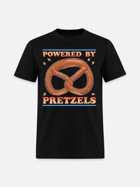 Pretzel Powered By Pretzels - Men's T-Shirt - black