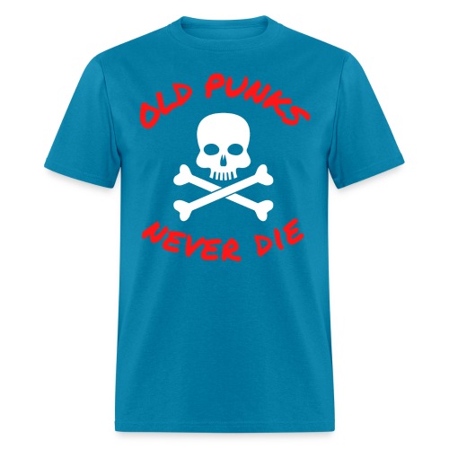 Old Punks Never Die - Skull and Crossbones - Men's T-Shirt