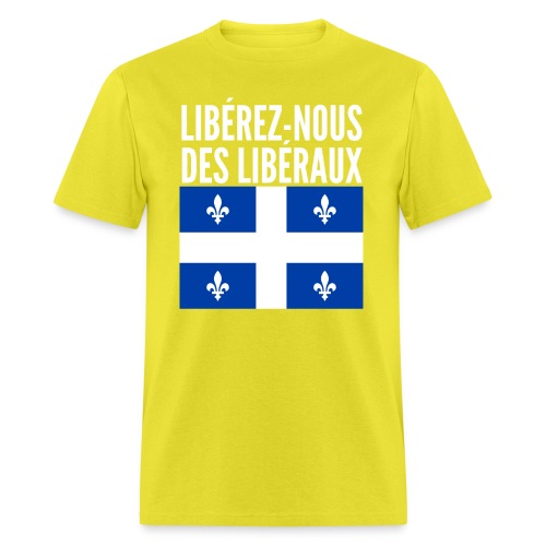 LIBÉREZ-NOUS DES LIBÉRAUX - Drapeau du Québec - Men's T-Shirt