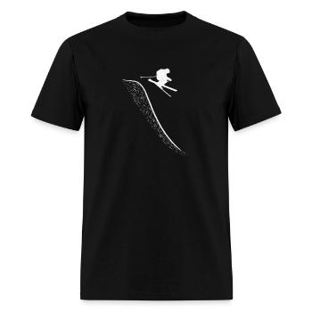 Backcountry Skiing Ski Mountains Freeride Skier - Men's T-Shirt - black - Front - Jose (178cm)