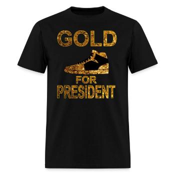 Golden Sneaker - Men's T-Shirt - black - Front - Jose (178cm)