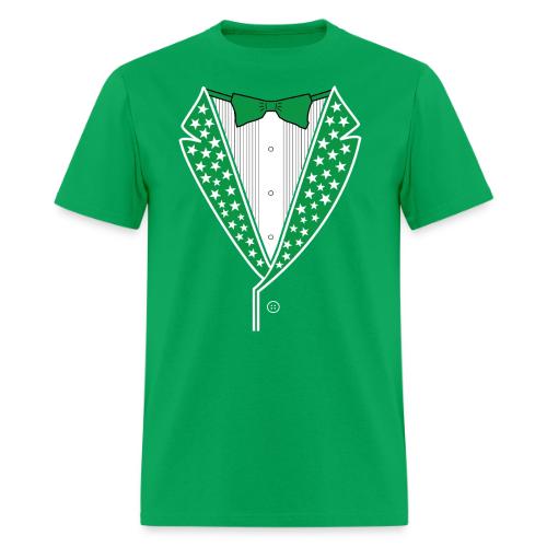 Star Tuxedo in Green PNG - Men's T-Shirt