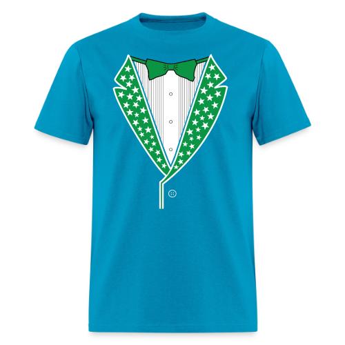 Star Tuxedo in Green PNG - Men's T-Shirt