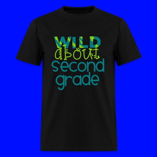Wild About Second Grade Funky Teacher T-shirt - Men's T-Shirt
