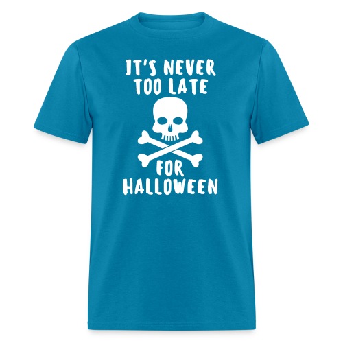 IT'S NEVER TOO LATE FOR HALLOWEEN, Skull and Bones - Men's T-Shirt