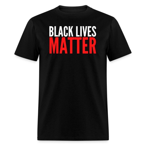 BLACK LIVES MATTER (Red & White letters version) - Men's T-Shirt