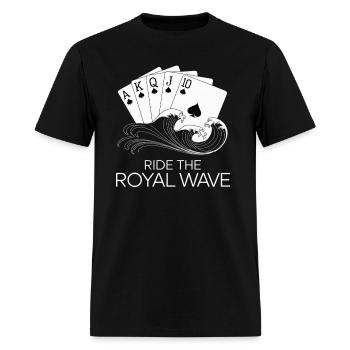 Texas Hold'em Ride The Royal Wave Poker Apparel - Men's T-Shirt - black - Front - Jose (178cm)