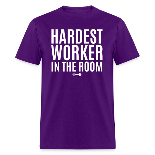 Hardest Worker In The Room, Weightlifting Barbell - Men's T-Shirt