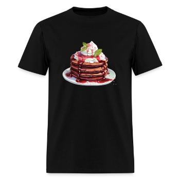 Pancakes With Whipped Cream - Men's T-Shirt - black - Front - Jose (178cm)