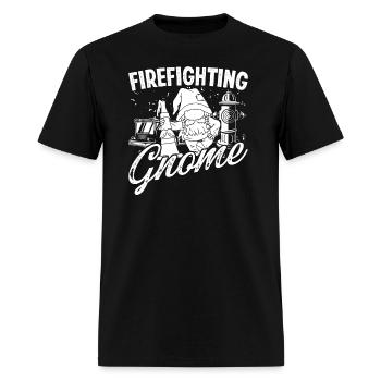 Firefighting gnome firefighter fireman firetruck - Men's T-Shirt - black - Front - Jose (178cm)