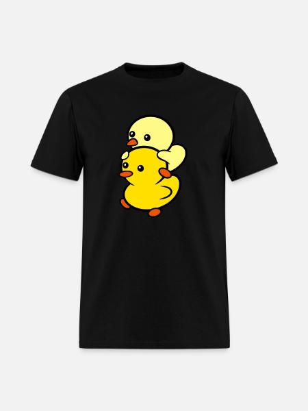 Duckie and Duck - Men's T-Shirt - black