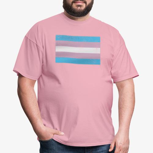Distressed Transgender Pride Flag - Men's T-Shirt