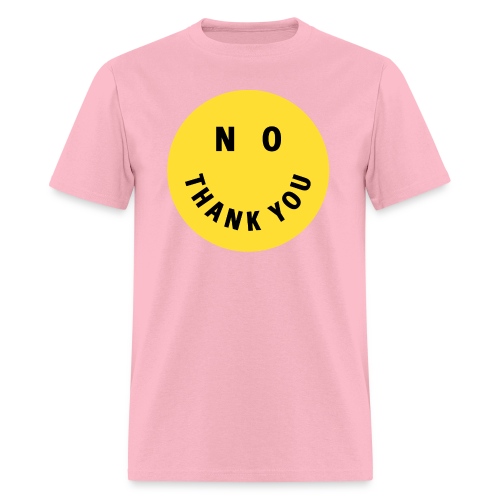 NO THANK YOU Smile and Eyes Yellow Circle - Men's T-Shirt