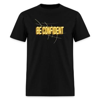 be confident - Men's T-Shirt - black - Front - Jose (178cm)