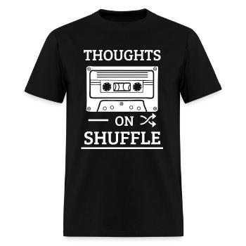 Thoughts on Shuffle - Men's T-Shirt - black - Front - Jose (178cm)