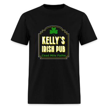 Kelly's Irish Pub, Cead Mile Failte, Personalized - Men's T-Shirt - black - Front - Jose (178cm)