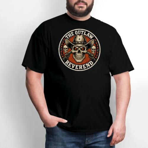 The Outlaw Reverend Skull Face Cowboy - Men's T-Shirt