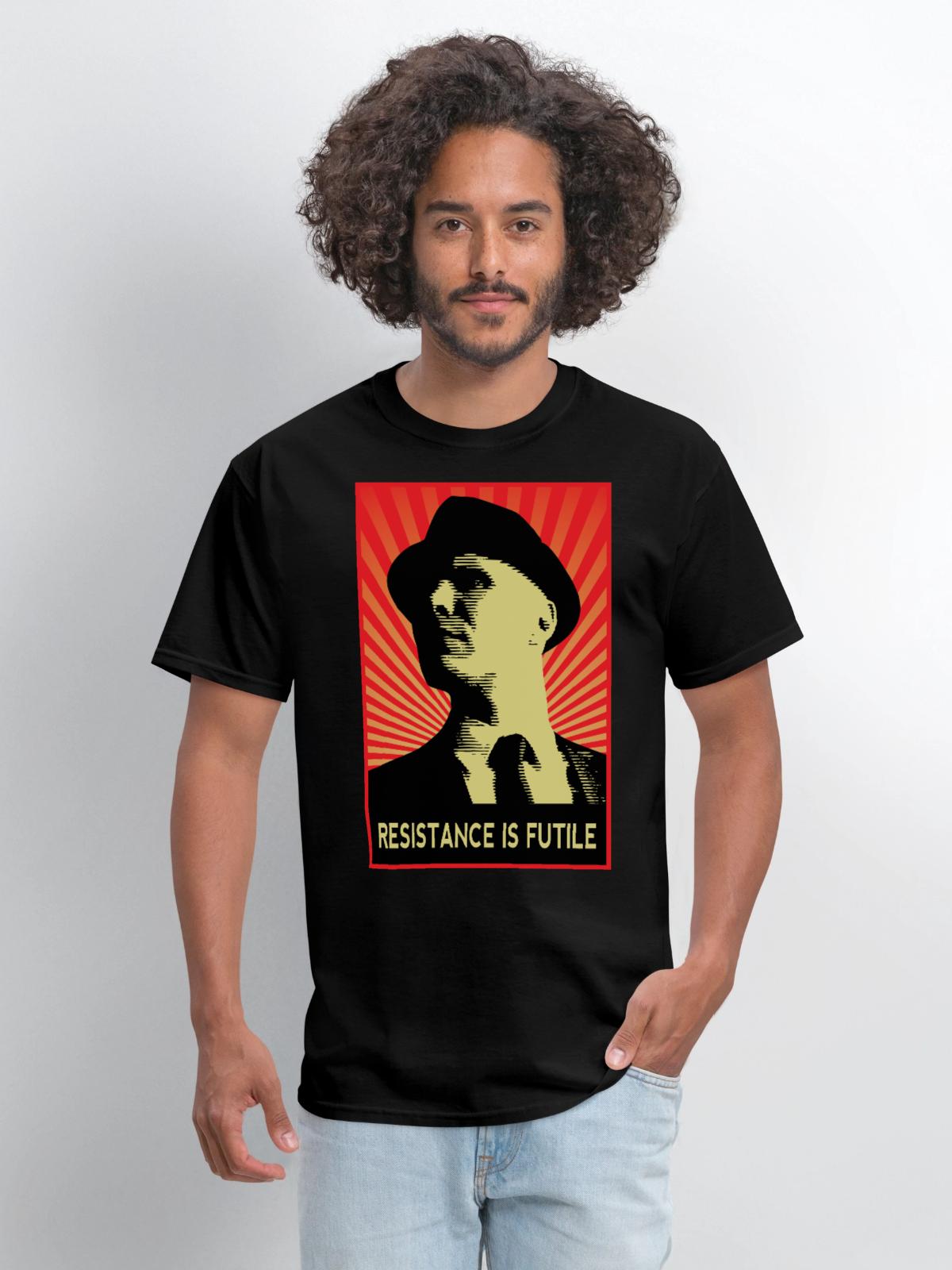 Observer Fringe - Men's T-Shirt - black - Front - Jose (178cm)