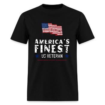 American Veteran | US Veteran | Military Veteran - Men's T-Shirt - black - Front - Jose (178cm)