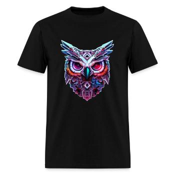 cyberpunk owl. - Men's T-Shirt - black - Front - Jose (178cm)