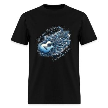 Strum away the silence, one cord at a time - Men's T-Shirt - black - Front - Jose (178cm)