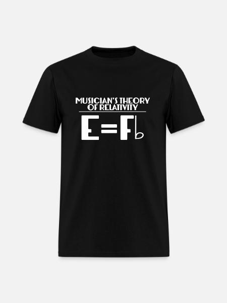 Musician's Theory Of Relativity - Men's T-Shirt - black