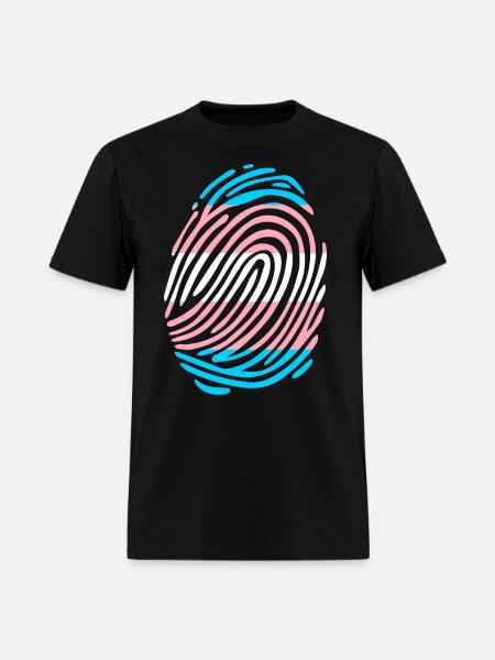 Trans Fingerprint - Men's T-Shirt - black