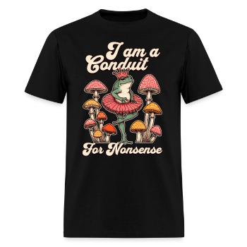 I am a Conduit For Nonsense Funny Frog in Tutu - Men's T-Shirt - black - Front - Jose (178cm)