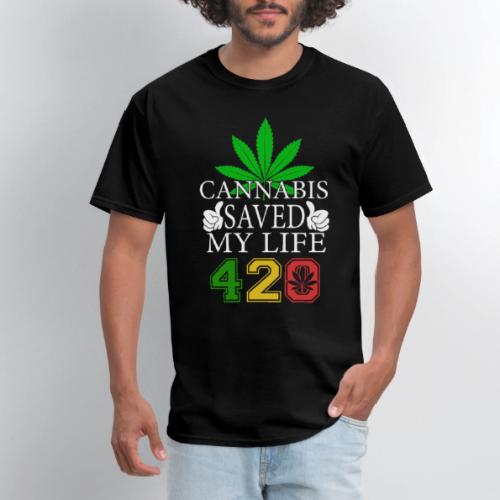 Joyous 420 Saving Herb Weed Marijuana Design - Men's T-Shirt