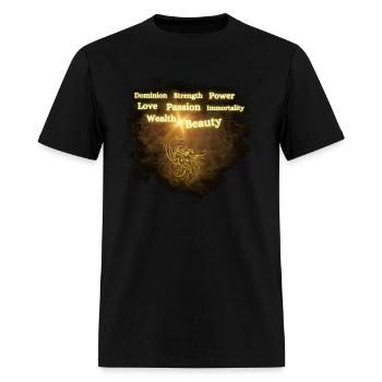 Peacock Pfau - Men's T-Shirt - black - Front - Jose (178cm)