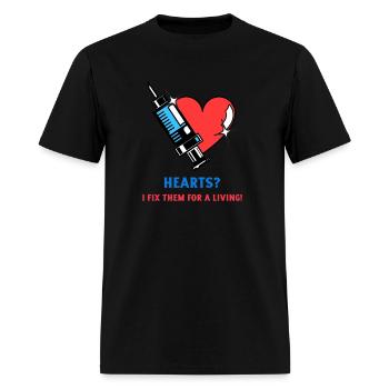 Hearts? I fix them for a living, Heart Doctor - Men's T-Shirt - black - Front - Jose (178cm)