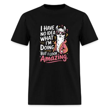 Clueless But Confident - Men's T-Shirt - black - Front - Jose (178cm)