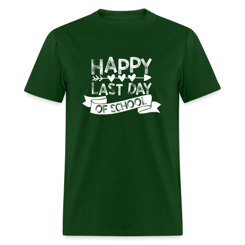 Happy Last Day of School Chalk Teachers T-Shirts - Men's T-Shirt
