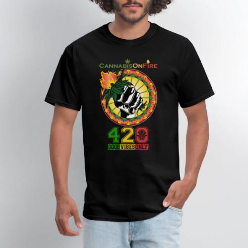 Charming Cannabis On Fire 420 Weed Marijuana - Men's T-Shirt