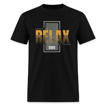 typography slogan - Men's T-Shirt - black - Front - Jose (178cm)