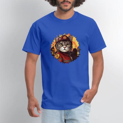 Firefighter cat - Men's T-Shirt