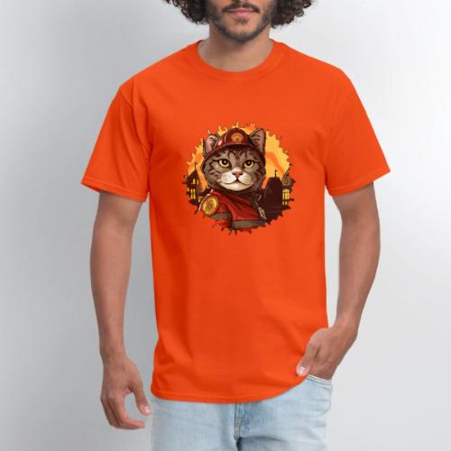 Firefighter cat - Men's T-Shirt