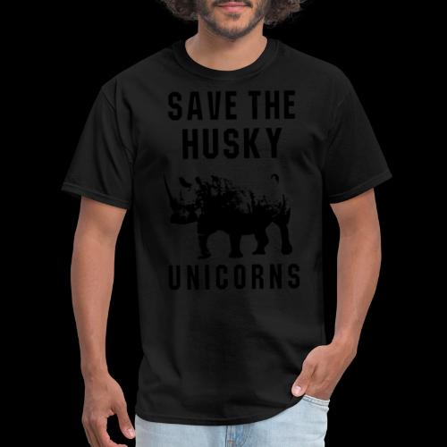 Save the Husky Unicorns | Funny Rhino - Men's T-Shirt