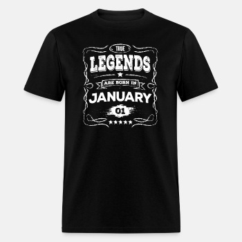 True legends are born in January - T-shirt for men