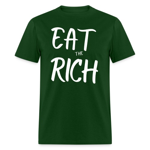 EAT the RICH (graffiti White font) - Men's T-Shirt