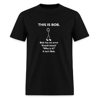 Dark Humor No Arms Bob - Men's T-Shirt - black - Front - Jose (178cm)