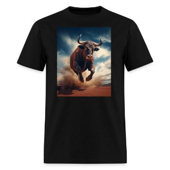 Raging Bull Charging - Men's T-Shirt - black - Front - Jose (178cm)