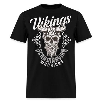 Valhalla Scandinavian Vikings Warriors Retro - Men's T-Shirt - black - Front - Jose (178cm)