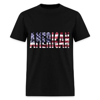 American Flag Trendy - Men's T-Shirt - black - Front - Jose (178cm)